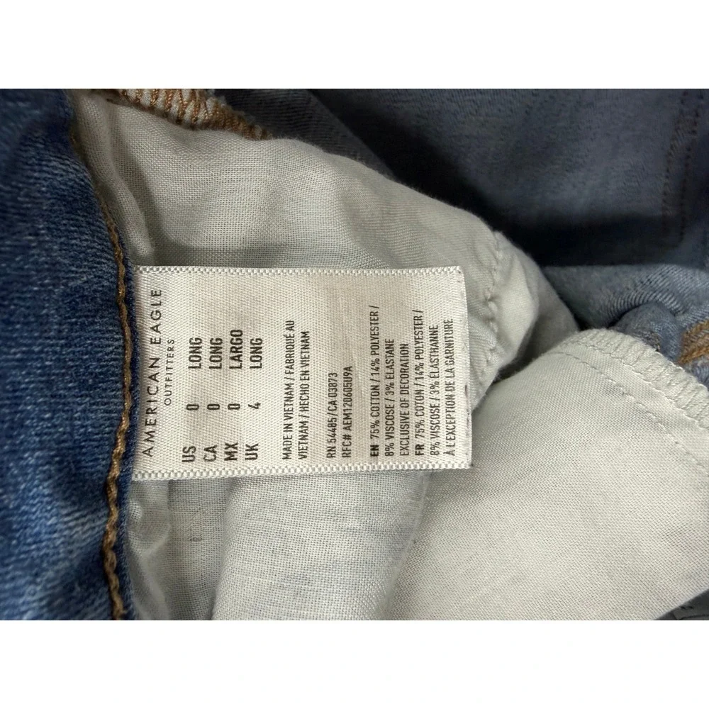 American Eagle Skinny Jeans‎ Womens Blue Light Wash Stretch 25x31